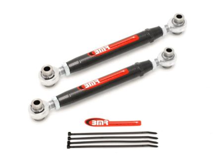 BMR 10-15 5th Gen Camaro Rear Adj. Rod Ends Toe Rods - Black Hammertone Online Sale