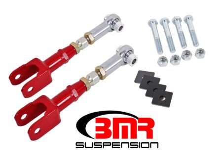 BMR 15-17 S550 Mustang Rear On-Car Adj. Rod Ends Toe Rods - Red Online