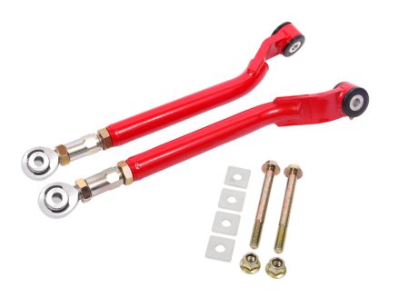 BMR 08-17 Challenger Rear On-Car Adj. Toe Rods Delrin Rod End Combo - Red Sale