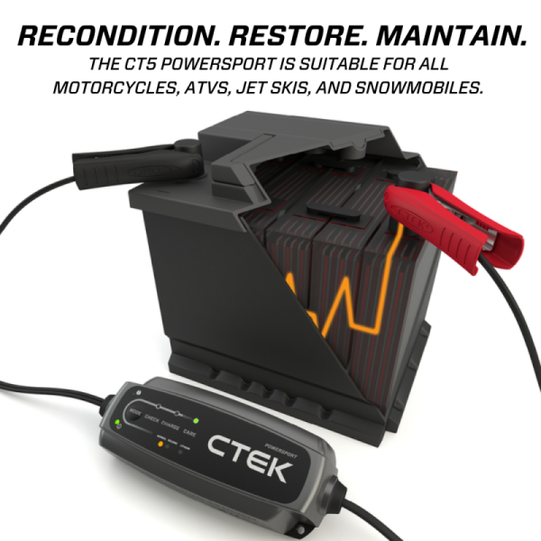 CTEK Battery Charger - CT5 Powersport - 2.3A Fashion