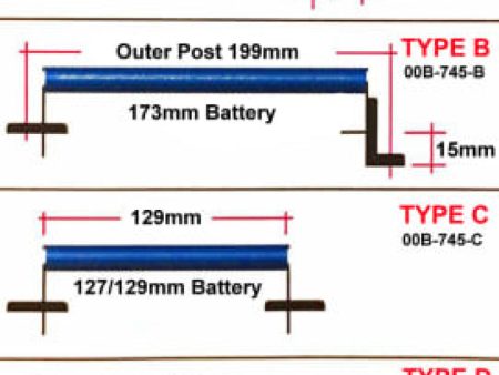 Cusco 173mm D-Type Battery Tie Down - Aluminum Blue Supply