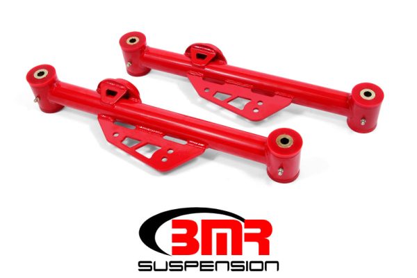 BMR 79-98 Fox Mustang Non-Adj. Lower Control Arms (Polyurethane) - Red For Cheap