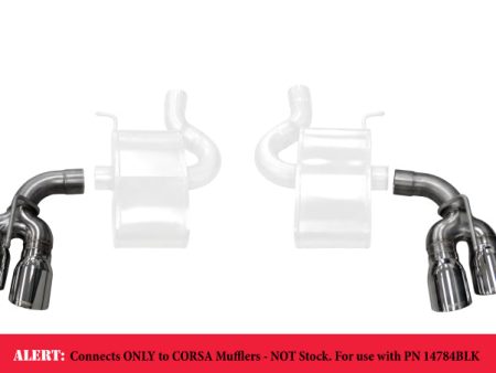 Corsa 2017-2024 Chevy Camaro SS 2.75in Inlet   4in Outlet Polished Tip Kit (For Corsa Exhaust Only) For Cheap