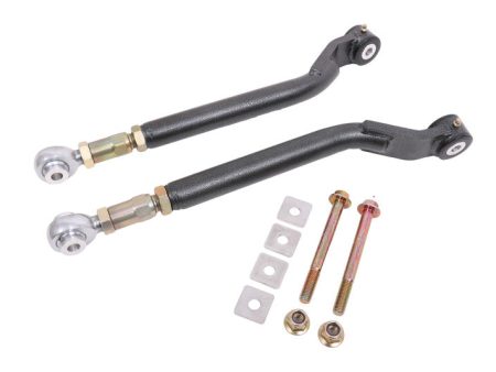 BMR 08-17 Challenger Rear On-Car Adj. Toe Rods Delrin Rod End Combo - Black Hammertone Discount