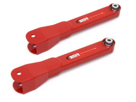 BMR 10-15 5th Gen Camaro Rear Non-Adj. Trailing Arms w  Spherical Bearings - Red Sale