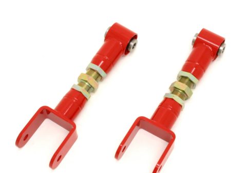 BMR 79-04 Fox Mustang Upper Control Arms On-Car Adj. w  Spherical Bearings - Red Online