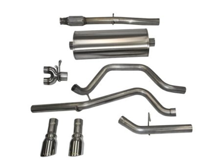 Corsa 14-19 GMC Sierra Chevy Silv 1500 Crew Cab Short Bed 5.3L V8 Polished  Dual Rear CB Exhaust Online now