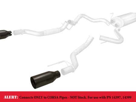 Corsa 2017-2020 Ford F-150 Raptor 3in Inlet   5in Outlet Black Cerakote Tip Kit (For Corsa Exh Only) For Sale