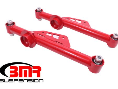 BMR 79-98 Fox Mustang Non-Adj. Lower Control Arms w  Spherical Bearings - Red Discount