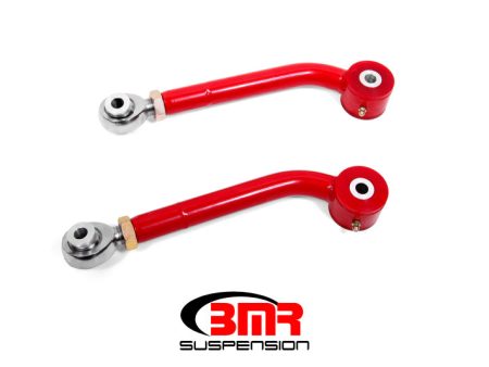 BMR 08-17 Challenger Upper Trailing Arms w  Single Adj. Poly Rod Ends - Red on Sale