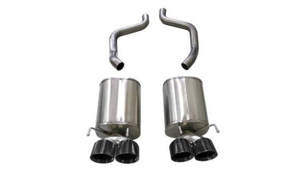 Corsa 2005-2007 Chevrolet Corvette (C6) 6.0L 6.2L Black Xtreme Axle-Back Exhaust w 4.5in Tips For Cheap