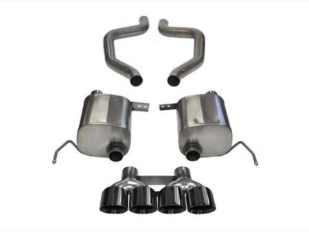 Corsa 17-19 Chevy Corvette Z06 2.75in Axle Back Exhaust Black Dual Rear Exit Quad 4.5in Tip (Sport) Sale