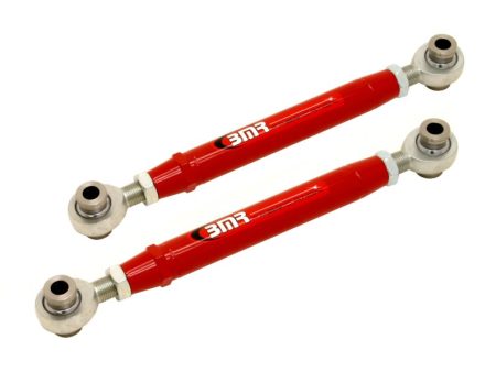 BMR 10-15 5th Gen Camaro Rear Adj. Rod Ends Toe Rods - Red Supply