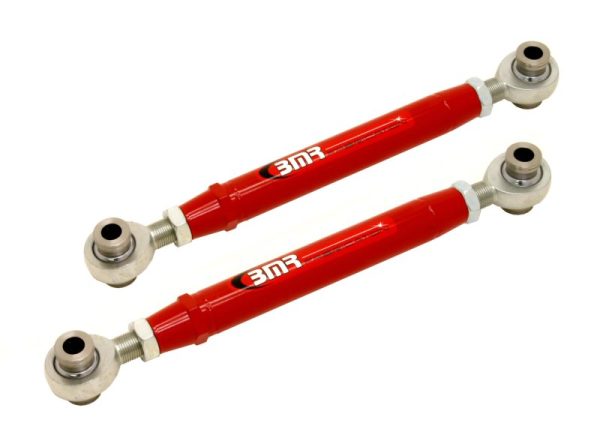 BMR 10-15 5th Gen Camaro Rear Adj. Rod Ends Toe Rods - Red Supply