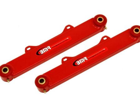 BMR 10-15 5th Gen Camaro Rear Non-Adj. Toe Rods (Polyurethane) - Red Discount