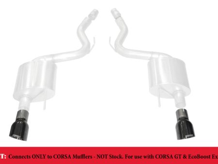 Corsa 2015-2017 Ford Mustang GT 3.0in Inlet   4.5in Outlet Black PVD Tip Kit (For Corsa ExhaustOnly) Discount