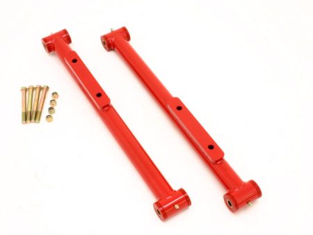 BMR 91-96 B-Body Non-Adj. STD. Length Lower Control Arms (Polyurethane) - Red For Discount