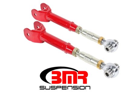 BMR 16-17 6th Gen Camaro Lower Trailing Arms w  On-Car Adj. Rod Ends - Red For Sale