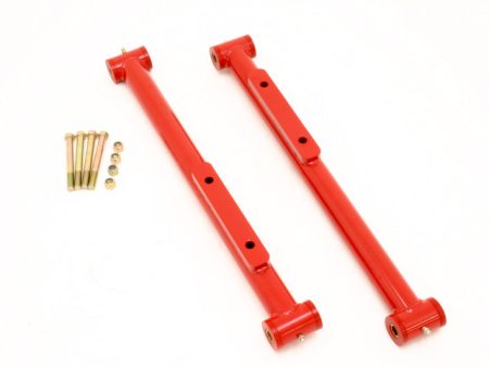 BMR 91-96 B-Body Non-Adj. Extended Length Lower Control Arms (Polyurethane) - Red Supply