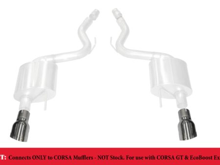 Corsa 2015-2017 Ford Mustang GT 3.0in Inlet   4.5in Outlet Polished Tip Kit (For Corsa Exhaust Only) on Sale