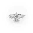 The Mia Set With A 1.5 Carat Pear Lab Diamond on Sale