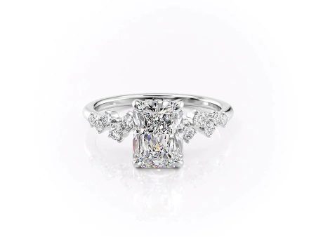 The Mia Set With A 2 Carat Radiant Lab Diamond Hot on Sale