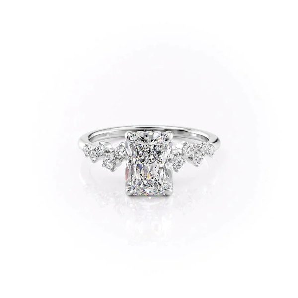 The Mia Set With A 2 Carat Radiant Lab Diamond Hot on Sale