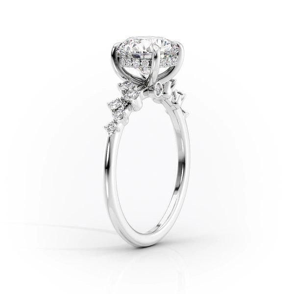 The Mia Set With A 2.5 Carat Round Lab Diamond on Sale