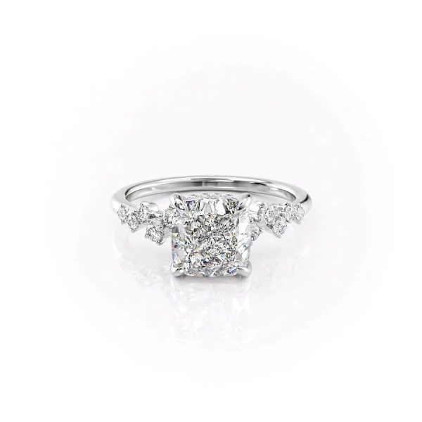 The Mia Set With A 2.5 Carat Cushion Lab Diamond For Discount