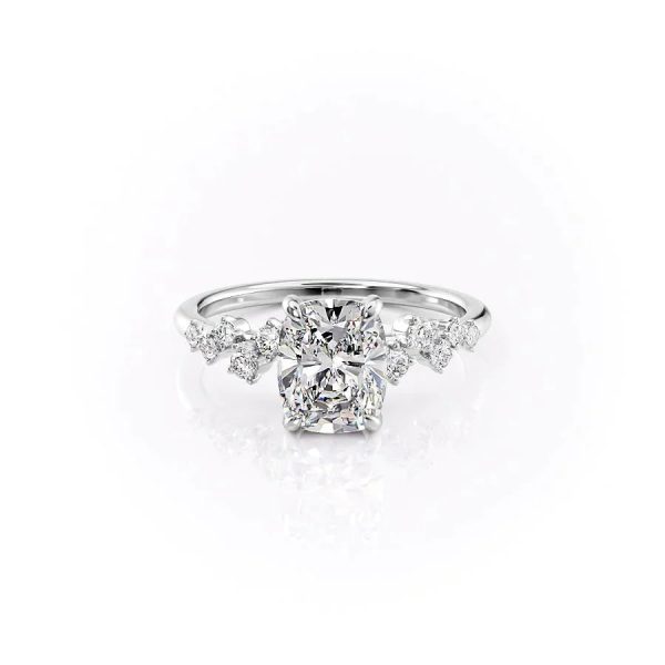 The Mia Set With A 1 Carat Elongated Cushion Lab Diamond Cheap