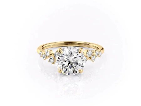 The Mia Set With A 2.5 Carat Round Lab Diamond Online Sale