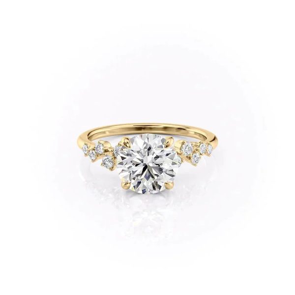 The Mia Set With A 2.5 Carat Round Lab Diamond Online Sale